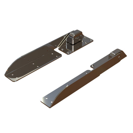 TACO Marine Command Ratchet Hinge - 18-1/2 inch Polished 316 Stainless Steel with Hard Stop - H25-0048