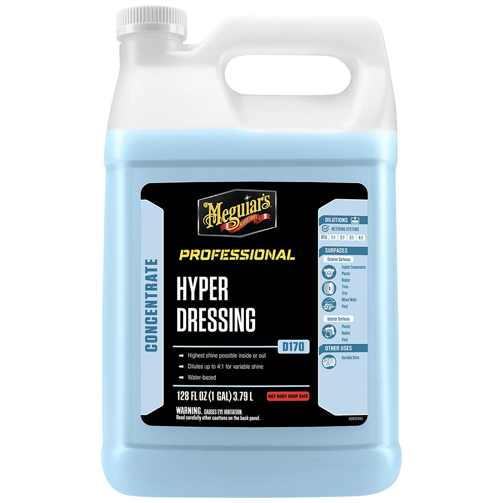 Meguiar's Hyper Dressing 1 Gallon - Versatile Water-Based Dressing for Interior & Exterior Surfaces