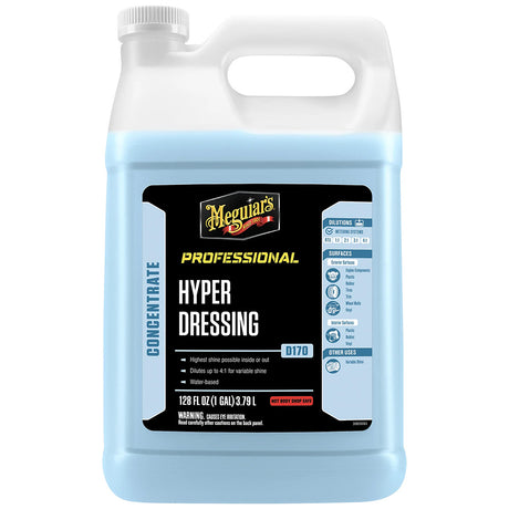 Meguiar's Hyper Dressing 1 Gallon - Versatile Water-Based Dressing for Interior & Exterior Surfaces