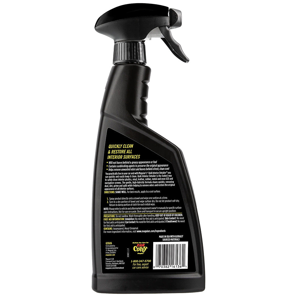 Meguiar's Quik Interior Detailer - 16oz for Safe and Quick Interior Cleaning