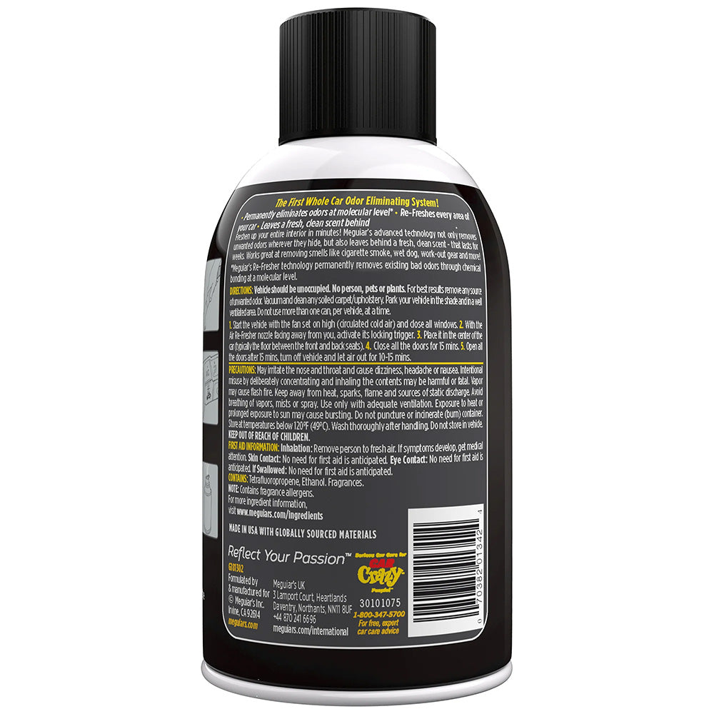 Meguiar's G181302 Whole Car Air Refresher Odor Eliminator with Black Chrome Scent