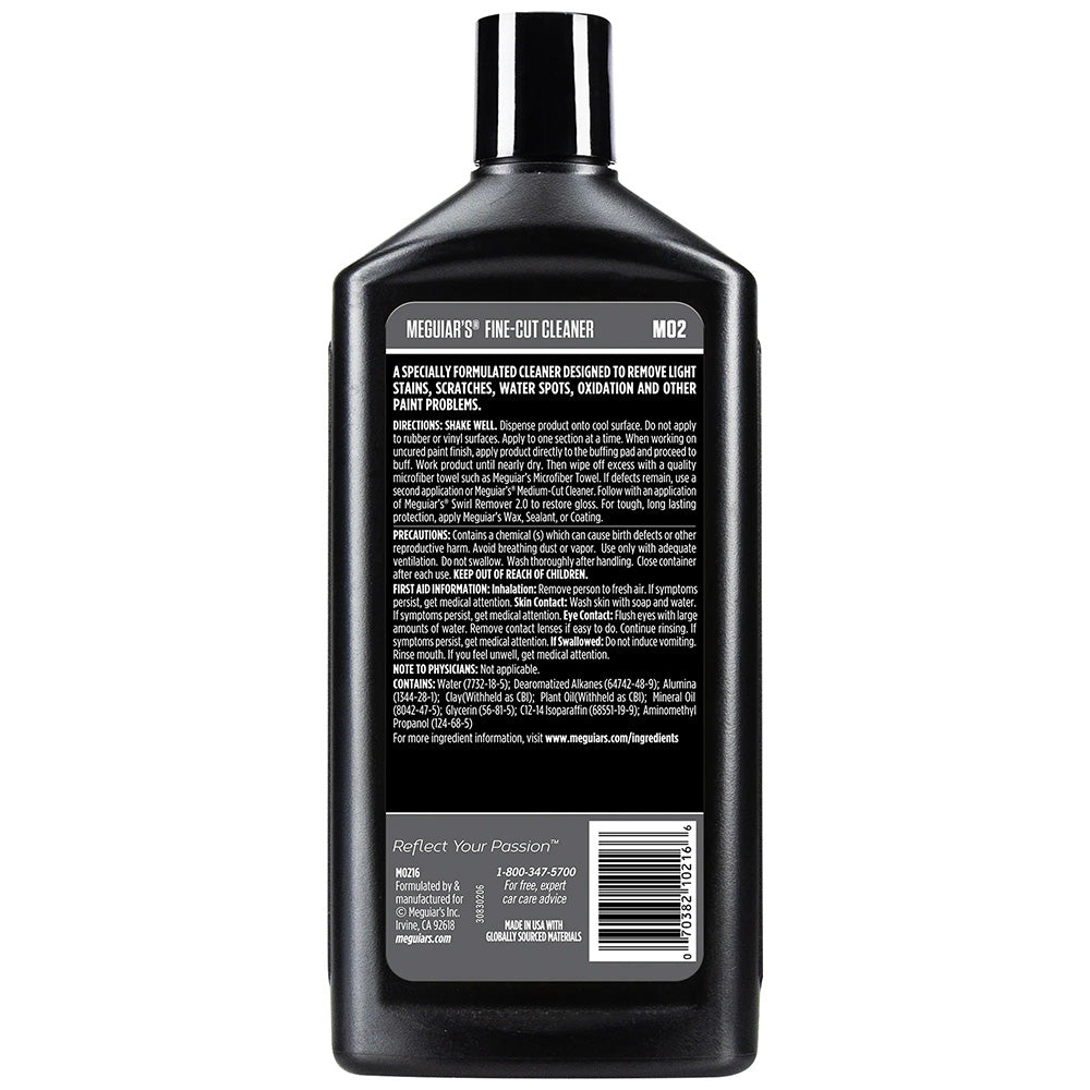 Meguiar's Fine-Cut Cleaner 16oz - Professional Surface Defect Removal and Paint Restoration