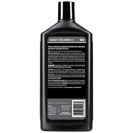 Meguiar's Swirl Remover 2.0 - 16oz for Fine Scratch and Swirl Mark Removal