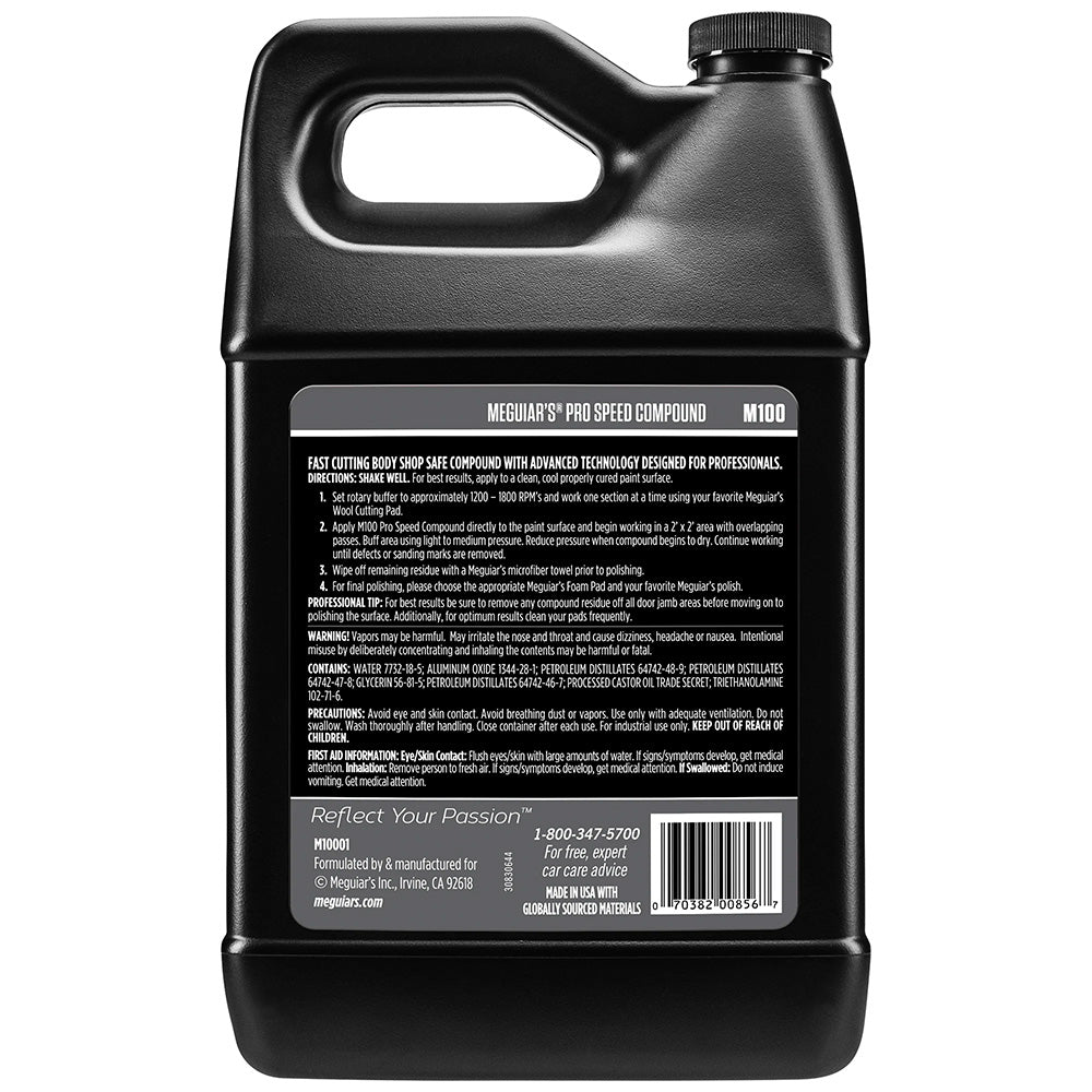 Meguiar's Pro Speed Compound - 1 Gallon for Professional Detailing and Body Shops