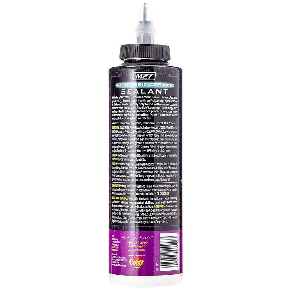 Meguiar's PRO Hybrid Ceramic Sealant 16oz - Advanced SiO2 Technology for Durable Gloss and Protection