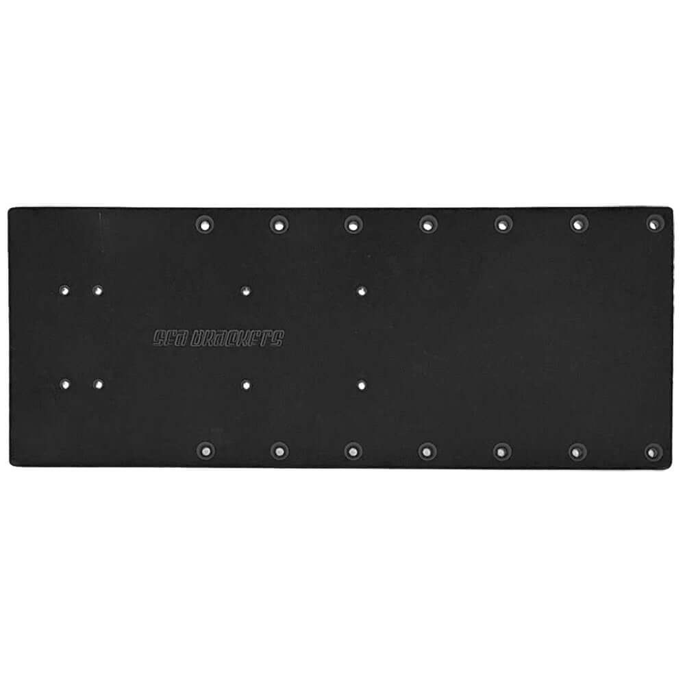 Sea Brackets 20" Straight Trolling Motor Plate - Black - SEA2325-BLK