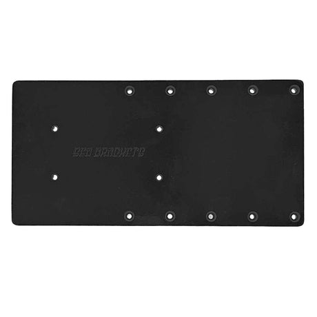 Sea Brackets 16-Inch Straight Trolling Motor Plate for Garmin Kraken - Black - SEA2301-BLK