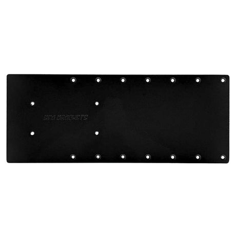 Sea Brackets 20-Inch Straight Trolling Motor Plate for Garmin Kraken - Black - SEA2303-BLK