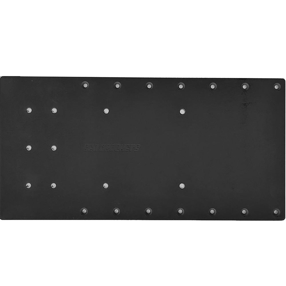 Sea Brackets 20-Inch Straight Trolling Motor Plate for Minn Kota Quest - Black - SEA2310-BLK
