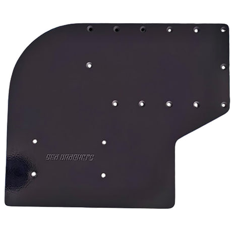 Sea Brackets Large Offset Trolling Motor Plate for Garmin Kraken - Black - SEA2308-BLK