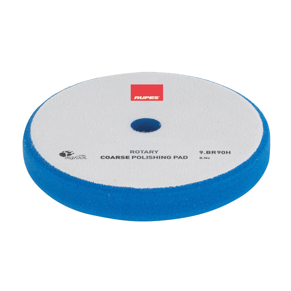 RUPES Rotary Coarse Polishing Foam Pad 75/50mm - Blue for Aggressive Surface Defect Removal - 9.BR90H