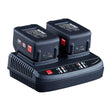 RUPES Dual Battery Charger for iBrid HLR15 & HLR21 Batteries with LED Indicators - 9HC185LT
