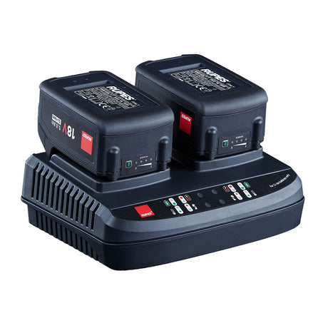 RUPES Dual Battery Charger for iBrid HLR15 & HLR21 Batteries with LED Indicators - 9HC185LT