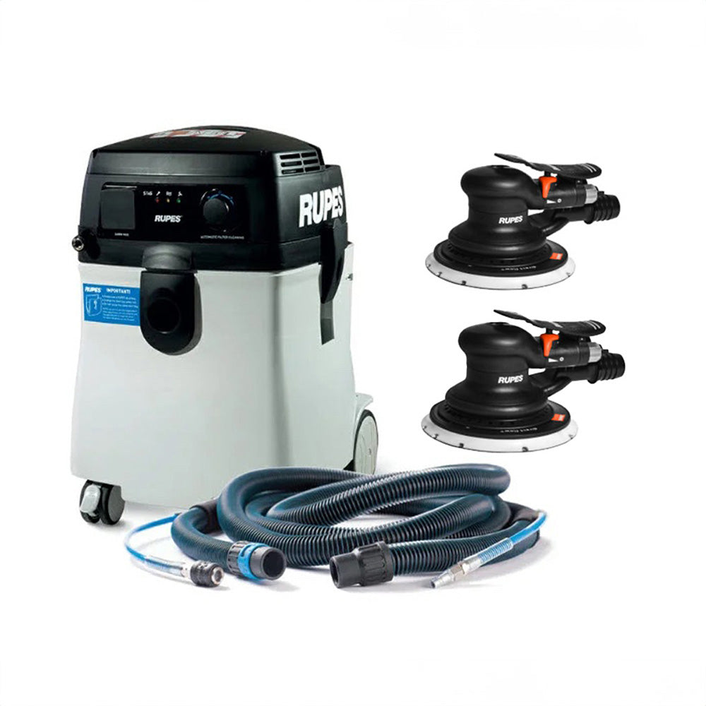 RUPES S245 Portable Vacuum Long Hose Kit with (2) RH356A Skorpio Sanders - S245EPL/KL2-66
