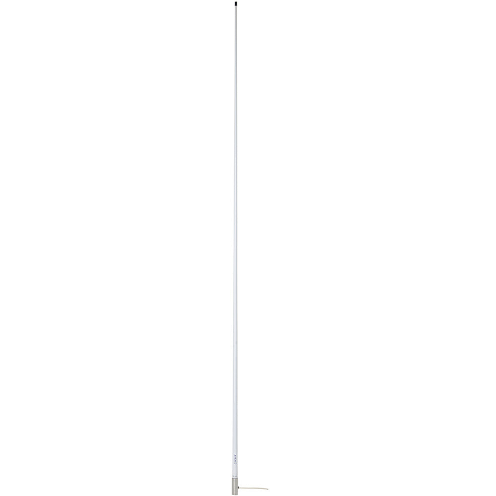 Scout 8' White VHF Marine Antenna with 6dB Gain, Stainless Steel Ferrule, 5M RG-58 Coax and PL-259 Connector - PF AN NVHF00007T