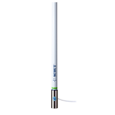 Scout 8' White VHF Antenna with 6 dB Gain and Heavy Stainless Steel Ferrule * Model PF AN NVHF00020T - PF AN NVHF00020T