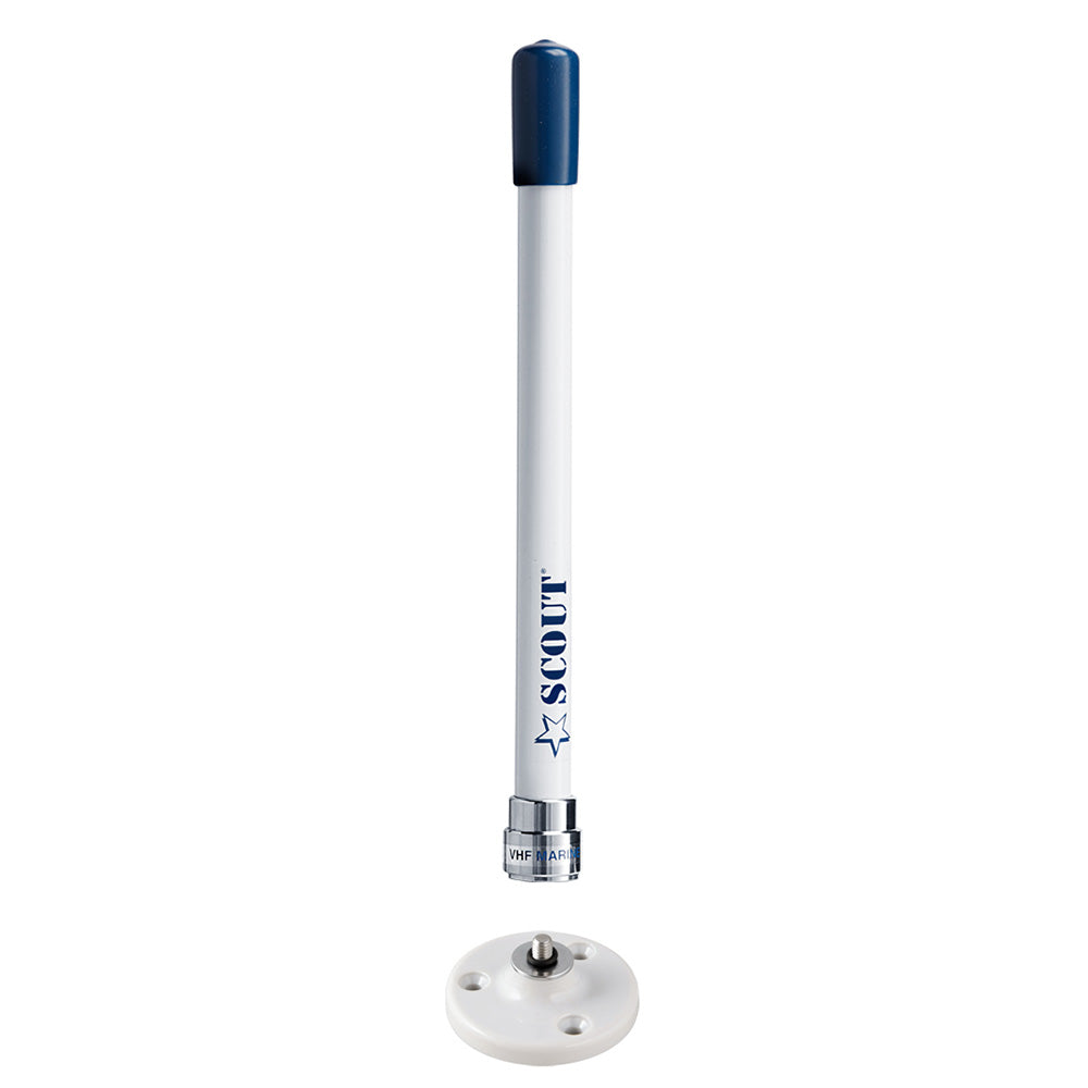 Scout 9-inch White VHF Antenna with Quick Mount and 5M RG-58 Coax - Model PF AN NVHF00025 - PF AN NVHF00025