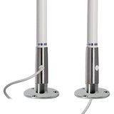Scout 4' White VHF Antenna 3dB with Stainless Steel Ferule and 5M RG-58 Cable - PF AN NVHF00044T