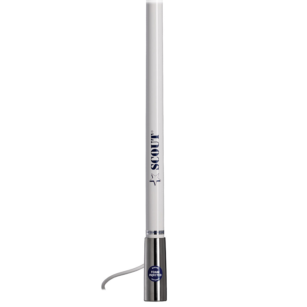 Scout 4' White AM/FM Antenna Fiberglass * Marine VHF & AIS Antenna with IP69 Water Resistance - PF AN NAMFM011T