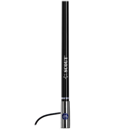 Scout 4' Black AM/FM Antenna Fiberglass - High-Performance Marine Radio Antenna - PF AN NAMFM012T