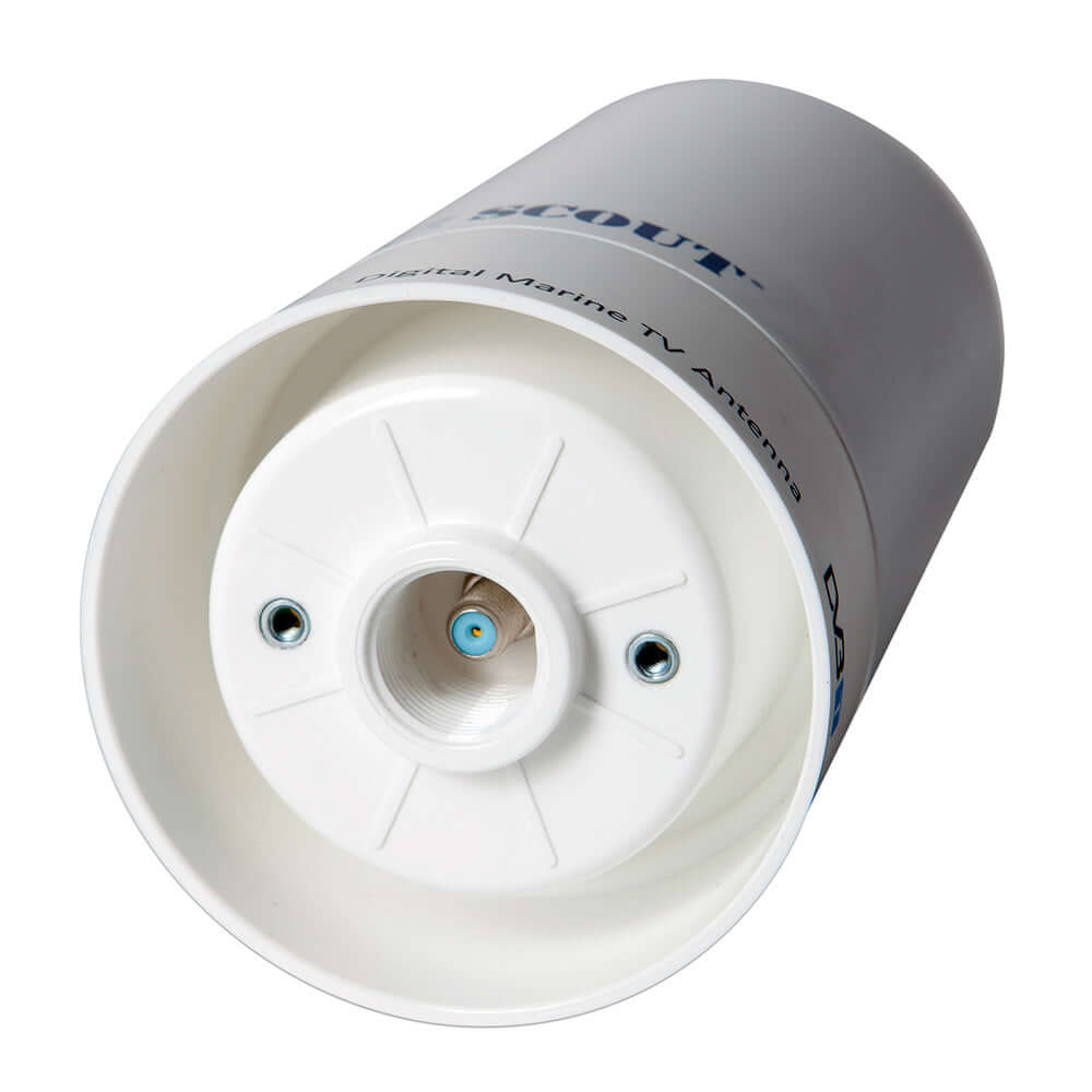 Scout Wave 4" White TV Antenna Omnidirectional 25dB Gain w/10M, 75 ohms, Cable - PF AN NTV002