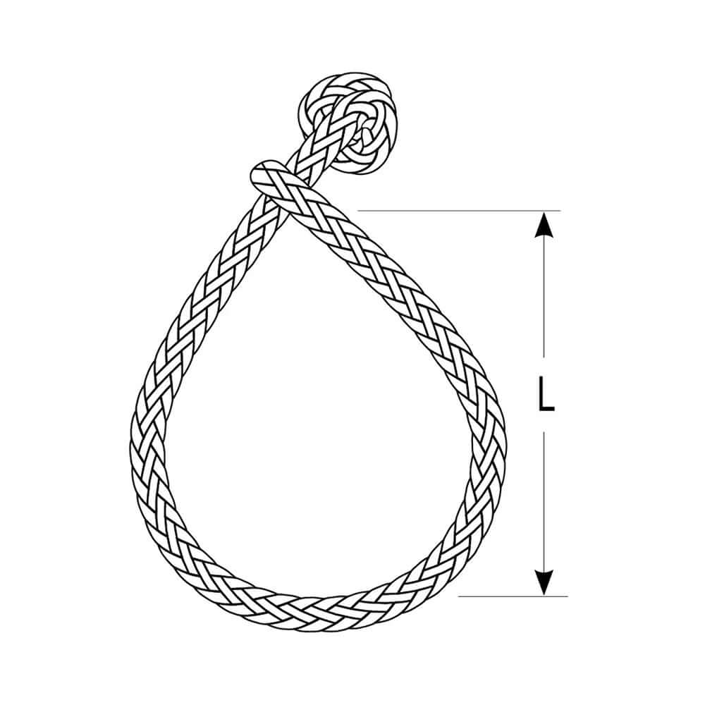 Ronstan Soft Shackle - Size XL - 12mm x 70mm w/Robline Line - DSH-12GRY
