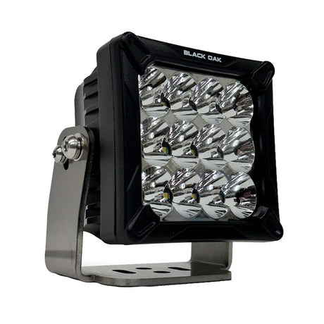 Black Oak LED 4-Inch Off-Road Pod Light with Combo Beam - Black Housing, 120W, Bracket Mount - 4C-POD