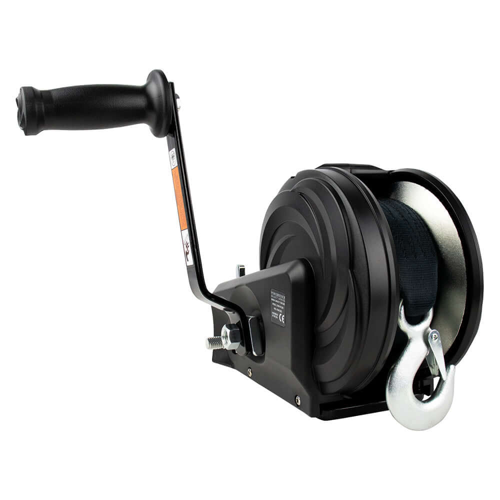 Powerwinch Select Series Winch 2,000lb, 2 Speed, 8" Crank Arm - Carbon Black - 21400-W-2000-8-B-R