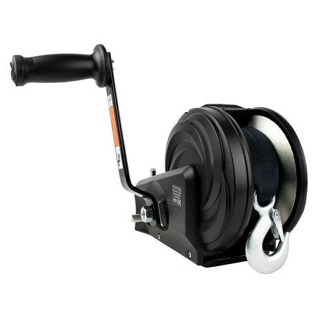 Powerwinch Select Series Winch 2,500lb, 2 Speed, 8" Crank Arm - Carbon Black - 21400-W-2500-8-B-R