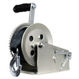 Powerwinch Utility Series 2,000 lb Two-Speed Winch with 8-Inch Crank Arm - Carbon Black - 21500-W-2000-8-B-R