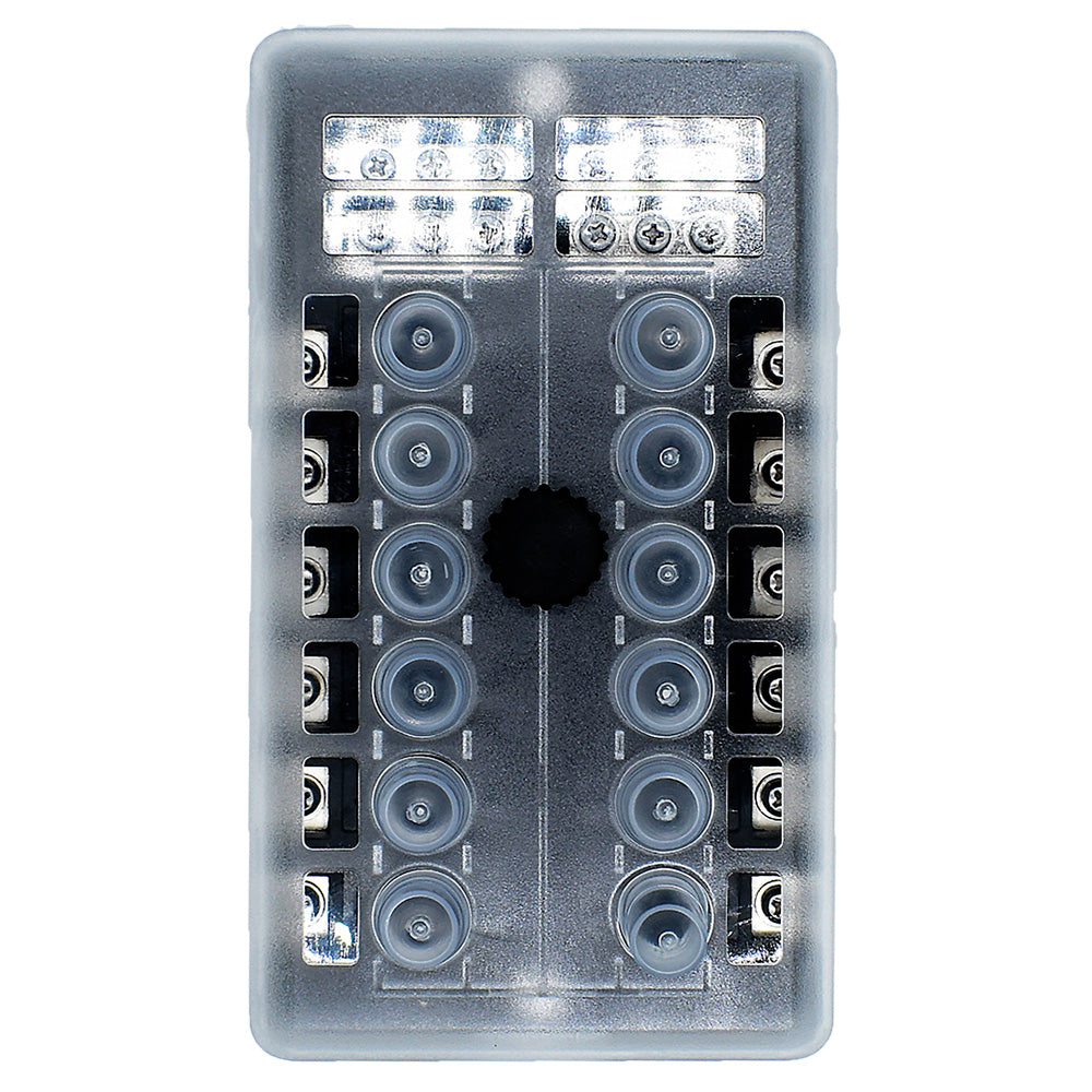 Bluewater 12-Position Beaker Block with Cover * Marine-Grade Circuit Breaker Panel - 3200-2001-012