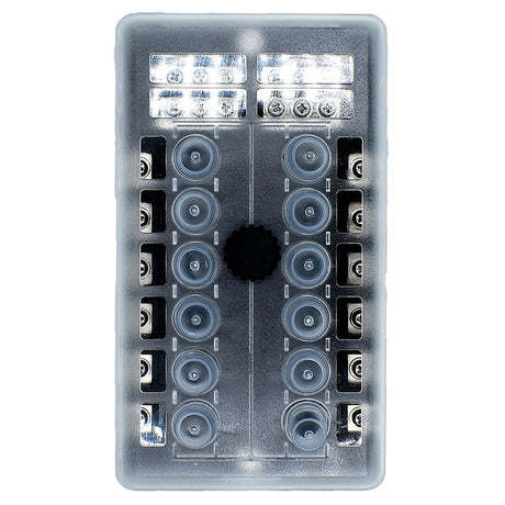 Bluewater 12-Position Beaker Block with Cover * Marine-Grade Circuit Breaker Panel - 3200-2001-012