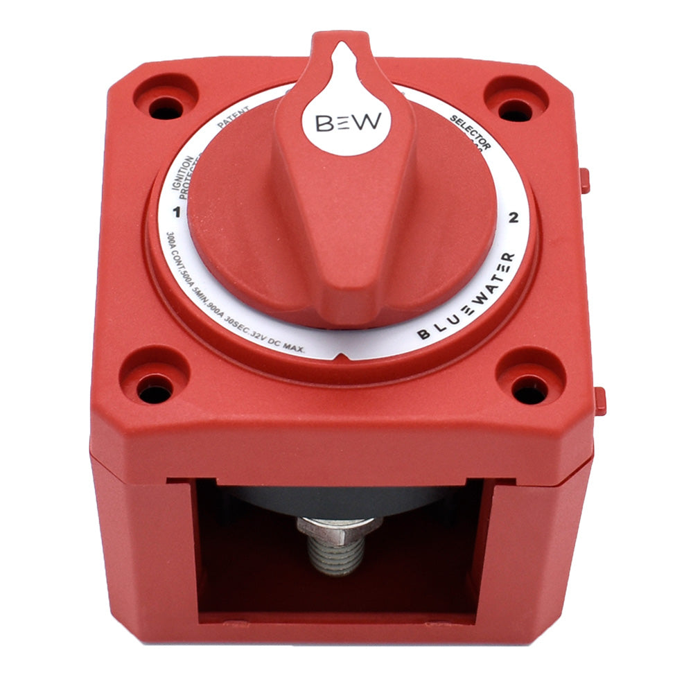 Bluewater OFF/1/2 Battery Switch - Surface Mount - Red, Part 9800-008-11 - 9800-008-11