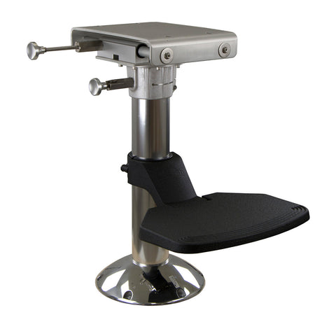 Springfield Marine 4-inch Offshore Fixed-Height Helm Pedestal Package with Swivel and Flip-Up Footrest - 1457545