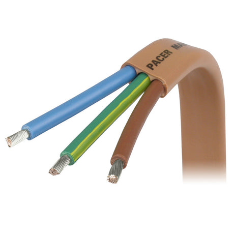 Pacer 6/3 AWG Triplex Euro Boat Cable with Tan Jacket, 100 Feet - W6/3EURO-100