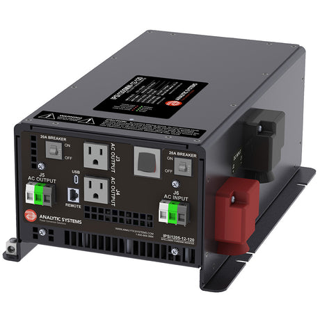 Analytic Systems AC Pure Sinewave Inverter 1200W 20-45V In 120VAC 50Hz Out AC Bypass - IPSI1205-20-120