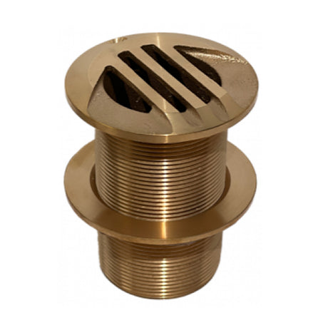 GROCO 1-1/4 inch Slotted Hi Speed Thru-Hull with Nut – Bronze Marine Hardware - HSSLTH-1250-W