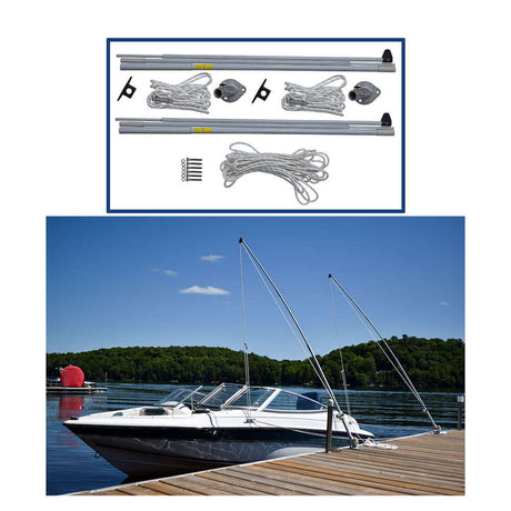 Dock Edge Supreme EZ-Stow Mooring Whips - 10' - 4,000lbs - Up to 21' - DE3330F