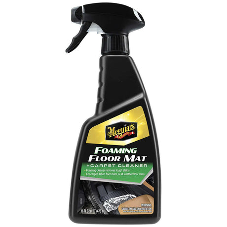 Meguiar's Foaming Floor Mat and Carpet Cleaner 16oz bottle for automotive interior cleaning