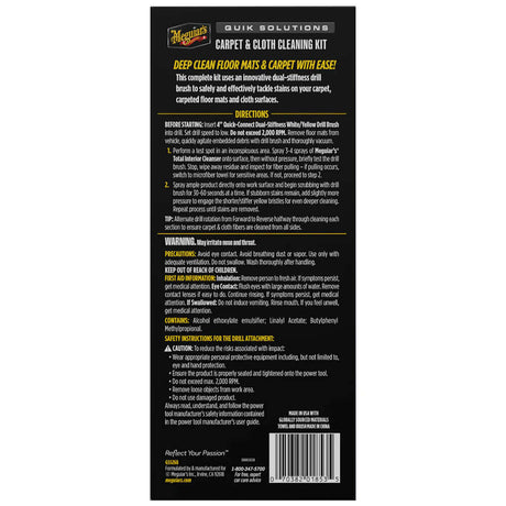 Meguiar's Quik Solutions Carpet & Cloth Cleaning Kit - G55268