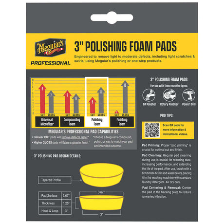 Meguiar's Professional 3" Polishing Foam Pads *3-Pack - M3PFP3