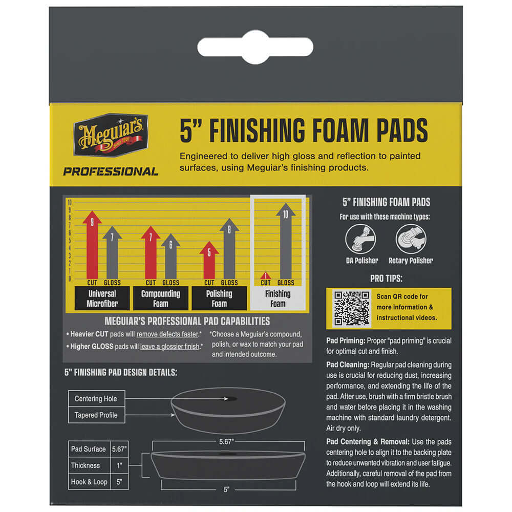 Meguiar's Professional 5" Finishing Foam Pads *2-Pack - M5FFP2