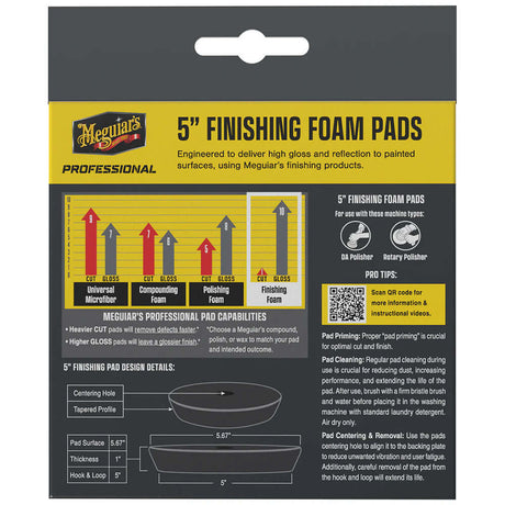 Meguiar's Professional 5" Finishing Foam Pads *2-Pack - M5FFP2
