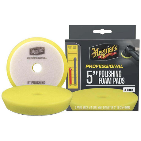 Meguiar's Professional 5" Polishing Foam Pads 2-pack for scratch and swirl removal