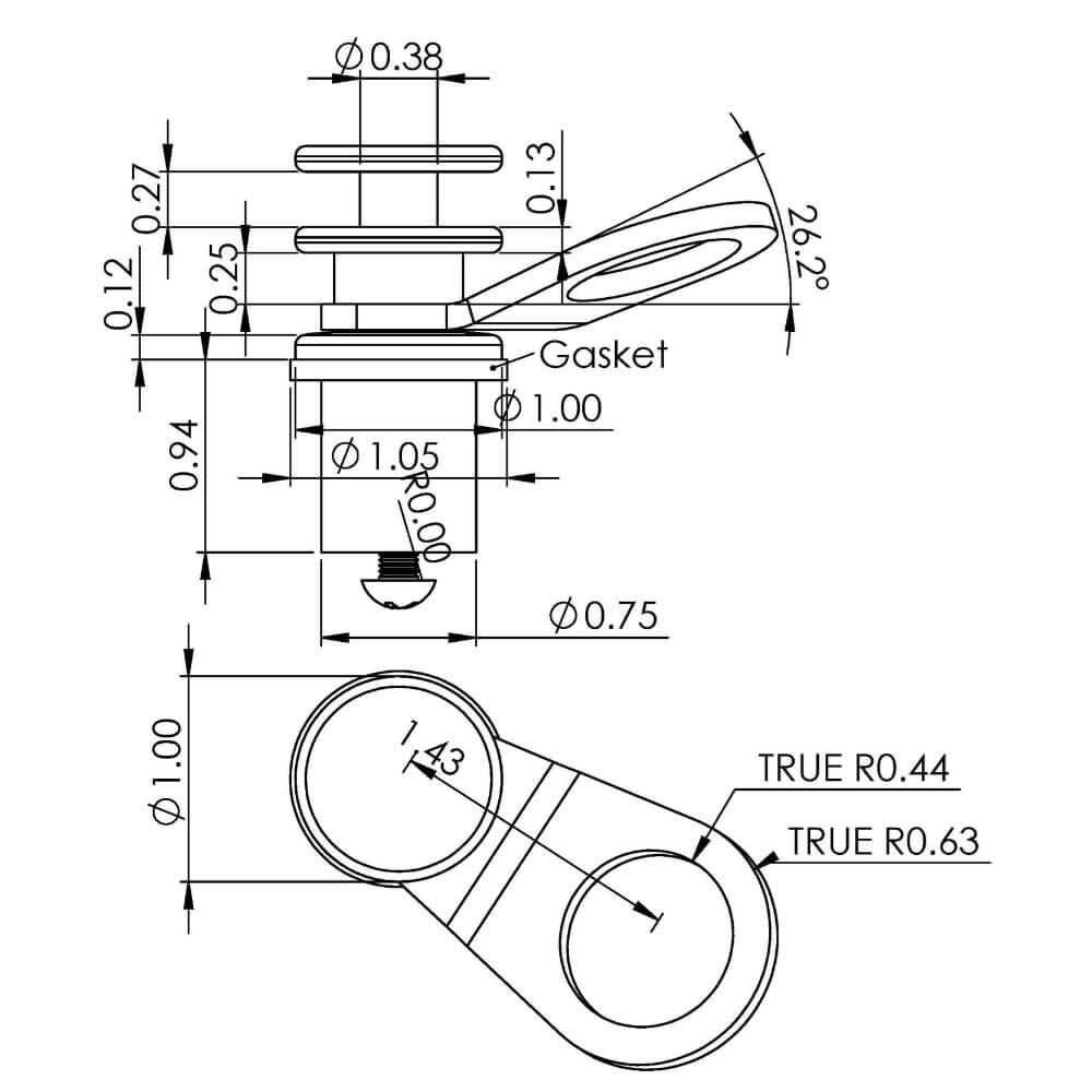 TACO Aluminum Quick-Release Fender Lock f/Pontoon Boats - F18-0186VEL-1