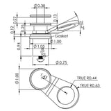 TACO Aluminum Quick-Release Fender Lock f/Pontoon Boats - F18-0186VEL-1
