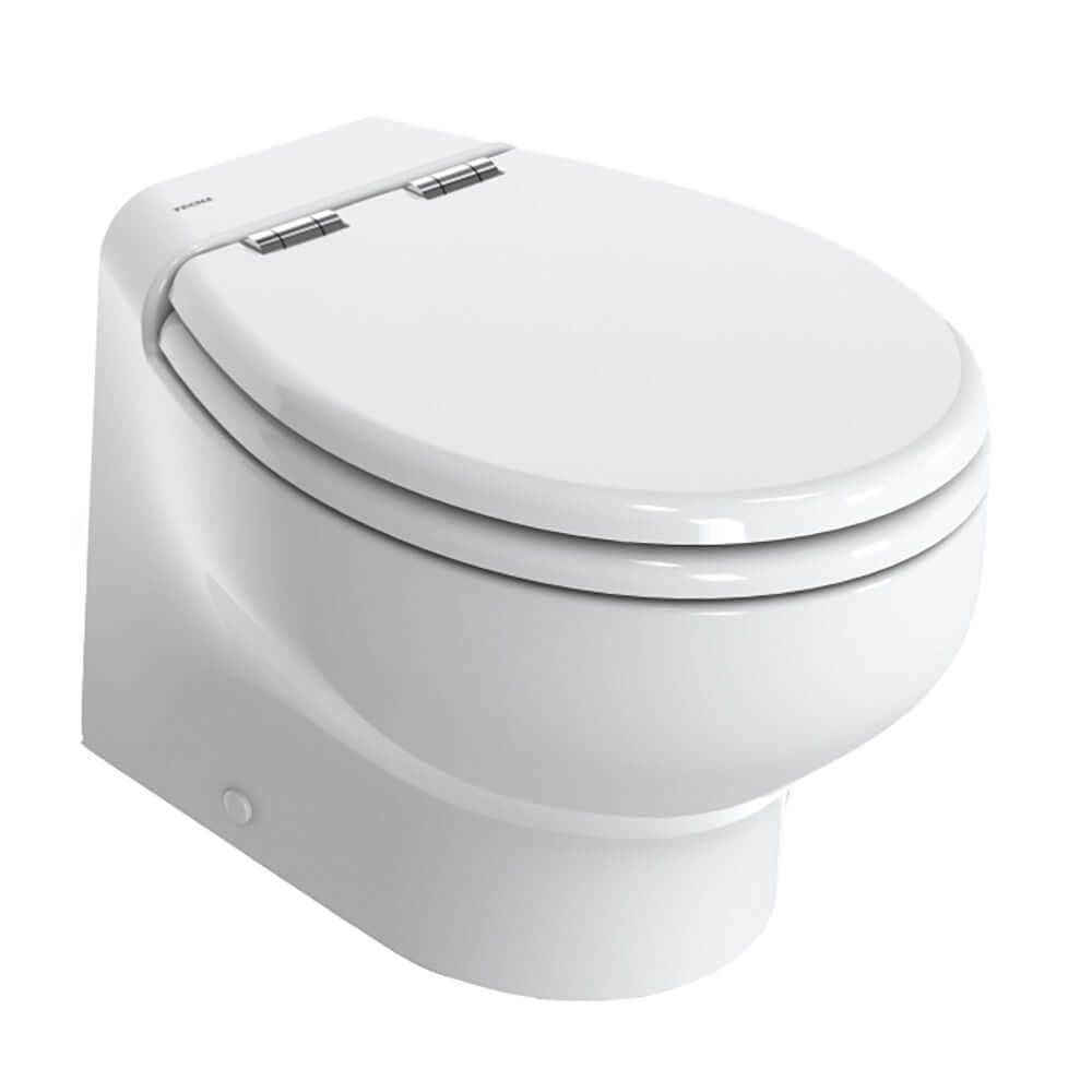 Thetford Silence Plus 2G w/Wood Polyester Soft Close Seat & Standard Solenoid - Short, White - 12V - T-S2G012DW/D00C00