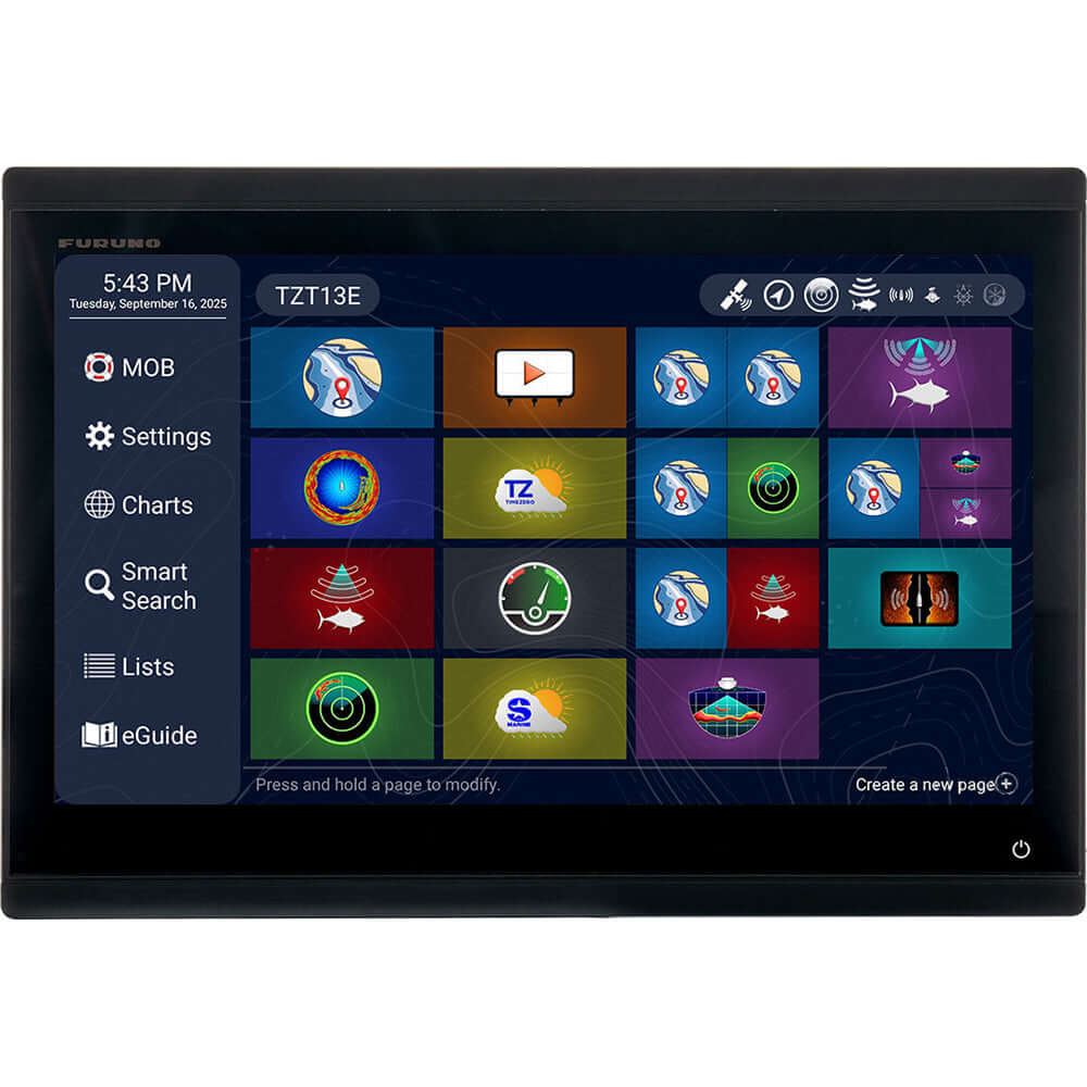 Furuno TZT13E Multi-Function Display Fishfinder/Chartplotter - TZT13E