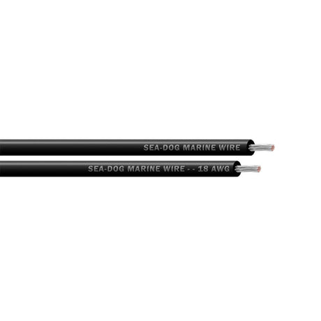 Sea-Dog 18 AWG Black Primary Wire - 100' - 8018012