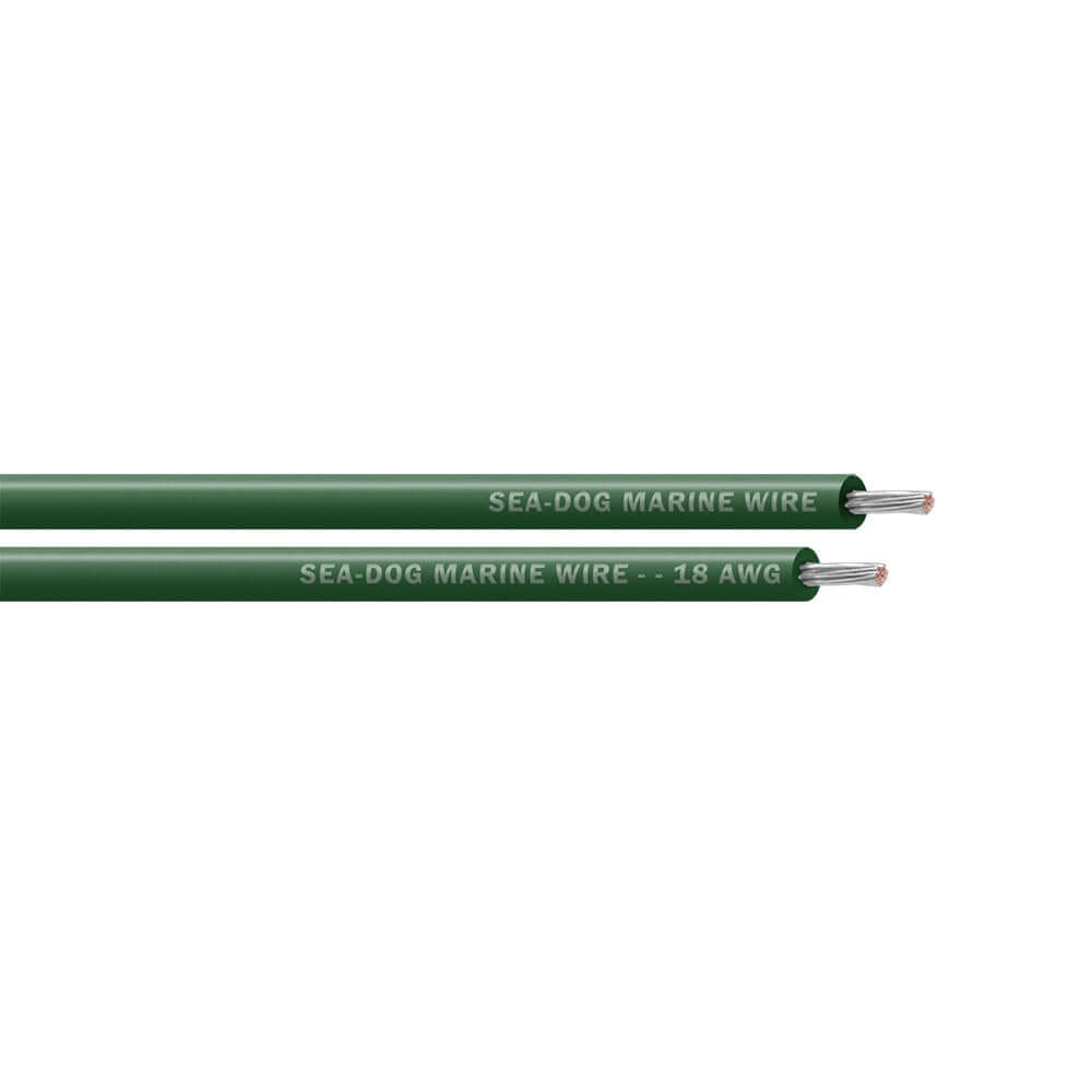 Sea-Dog 18 AWG Green Primary Wire - 25' - 8018040
